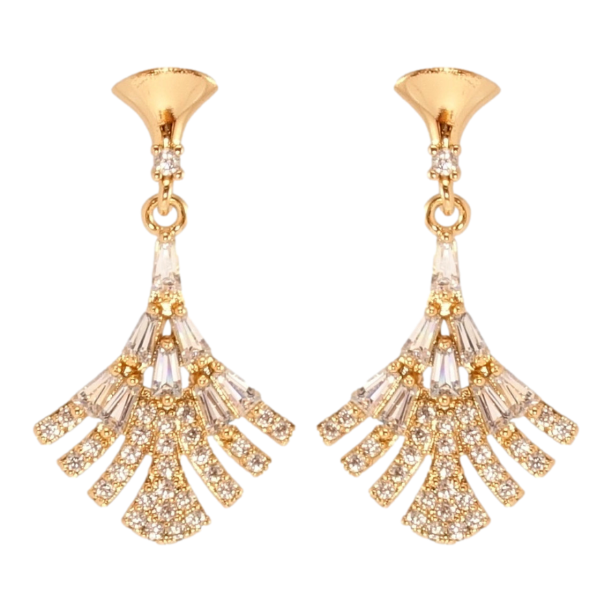 Серьги Xuping QQMM Позолота 18K пусеты Сокровища царицы фото №1