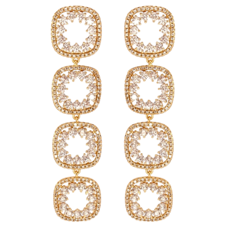 Сережки Xuping QQMM Позолота 18K пусети Королівська витонченість фото №8