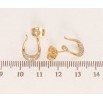 Серьги Xuping QQMM Позолота 18K пусеты Авангардные петельки с цирконием фото №2