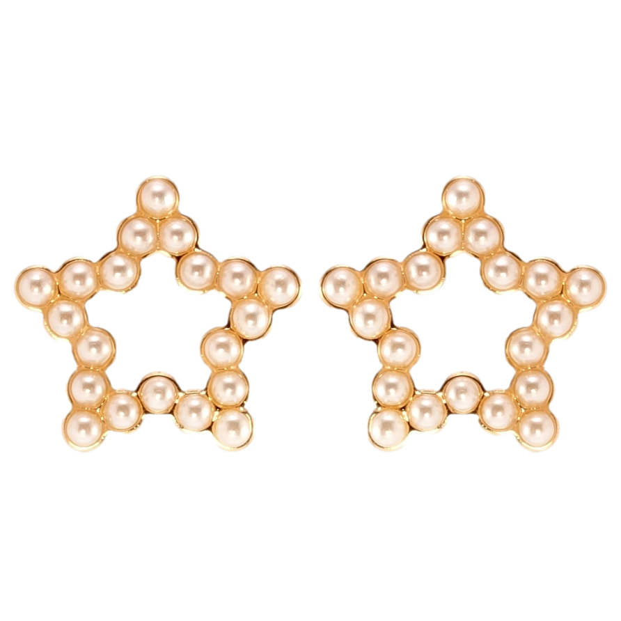 Серьги Xuping QQMM Позолота 18K пусеты Звездочки с цирконием фото №1