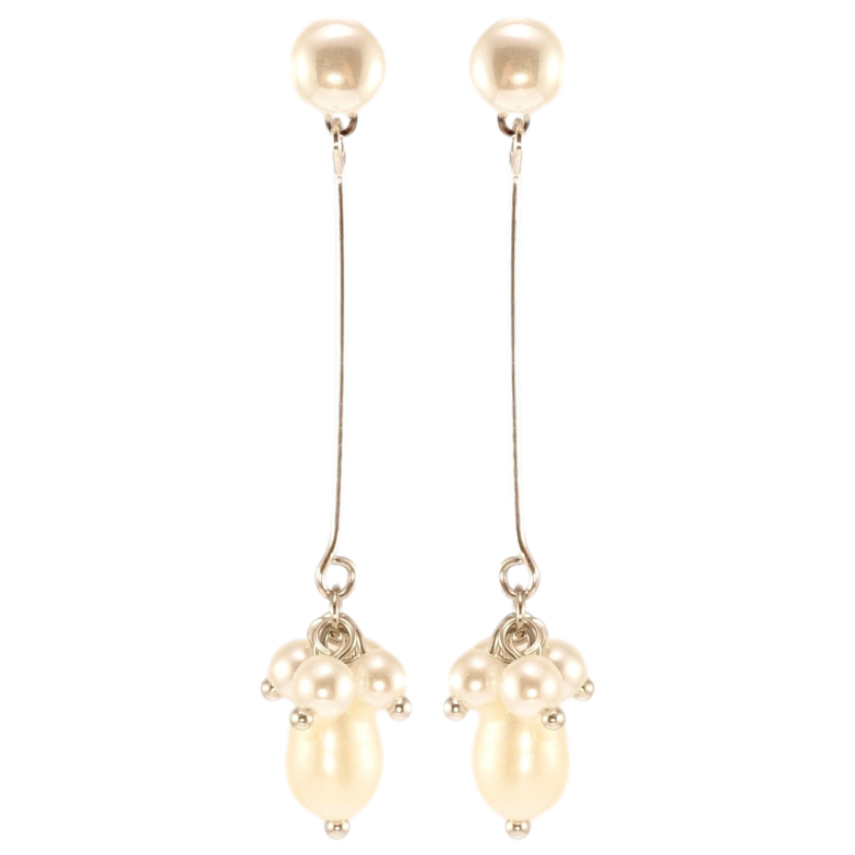 Серьги Xuping QQMM Родий пусеты Декоративные жемчужные подвески фото №1