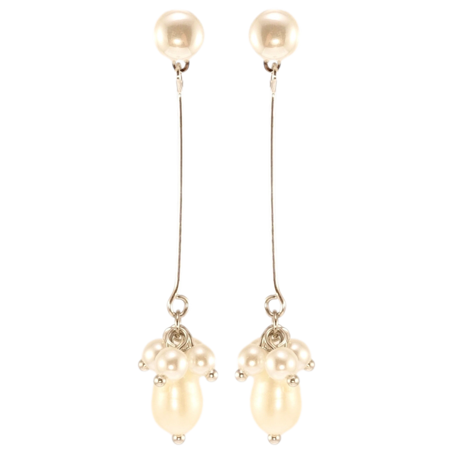 Сережки Xuping QQMM Родій пусети Декоративні перлинні підвіски фото №1