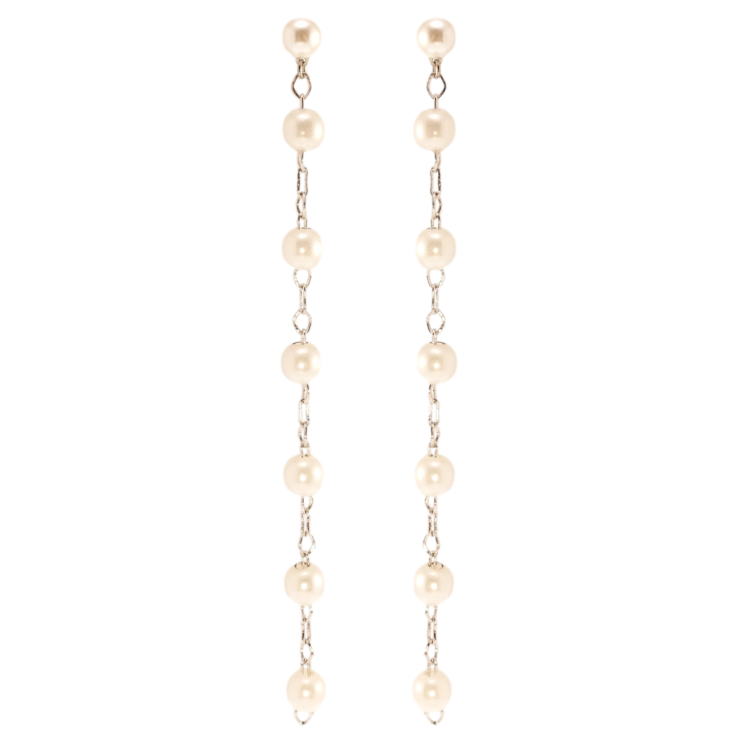 Серьги Xuping QQMM Родий пусеты Жемчужные подвески фото №12