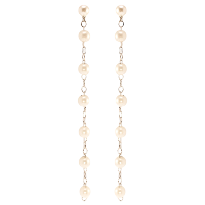 Сережки Xuping QQMM Родій пусети Перлинні підвіски фото №1