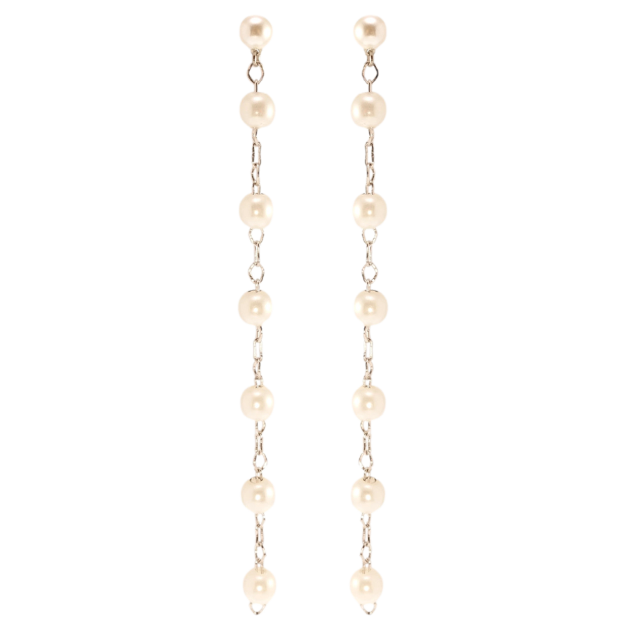 Серьги Xuping QQMM Родий пусеты Жемчужные подвески фото №1