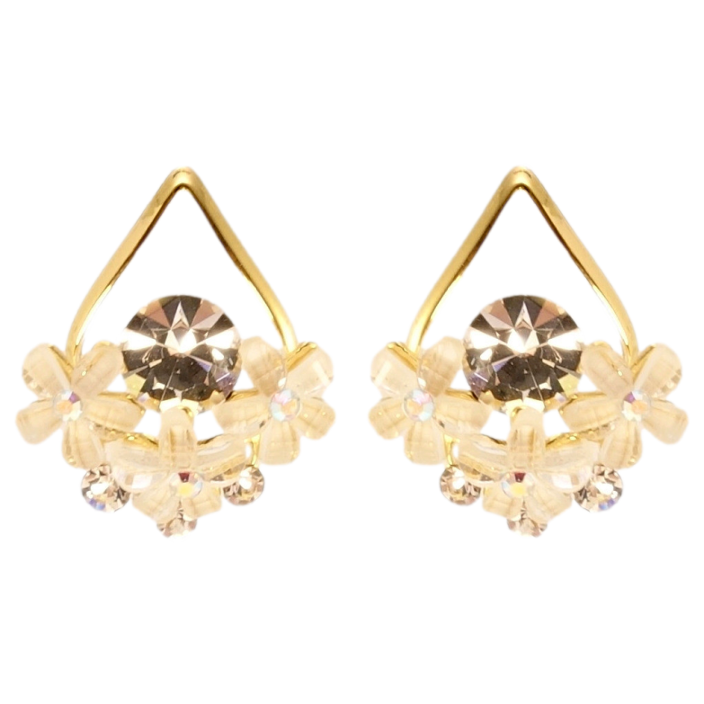 Серьги Xuping QQMM Позолота 14K пусеты Цветочные капельки фото №22