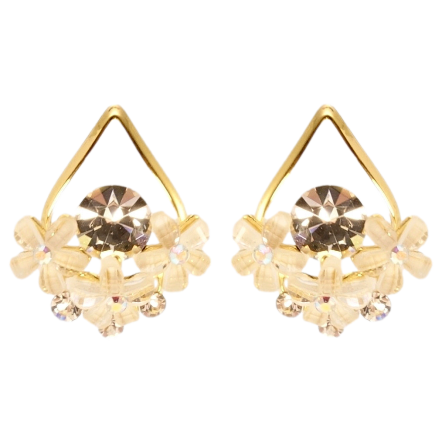 Сережки Xuping QQMM Позолота 14K пусети Квіткові крапельки фото №1