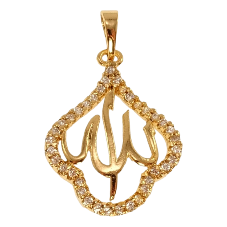 Кулон Xuping Позолота 18K Мусульманська фігурна підвіска з написом Аллах та цирконієм для ланцюжка до 5мм фото №17 Кулон Xuping Позолота 18K Мусульманська фігурна підвіска з написом Аллах та цирконієм для ланцюжка до 5мм фото №17