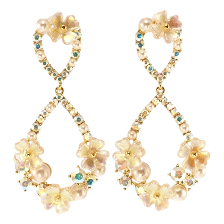 Сережки Xuping QQMM Позолота 14K пусети Квіткові крапельки фото №1