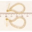 Сережки Xuping QQMM Позолота 14K пусети Кристальні крапельки фото №2