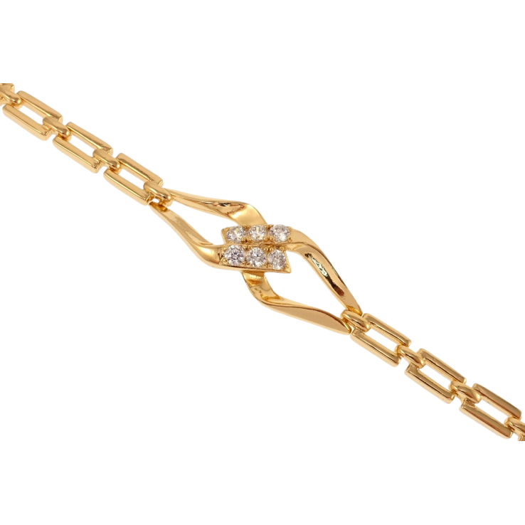 Браслет Xuping Позолота 18K Єдність довжина з дод. замком 17,19см х 4мм фото №2 Браслет Xuping Позолота 18K Єдність довжина з дод. замком 17,19см х 4мм фото №2