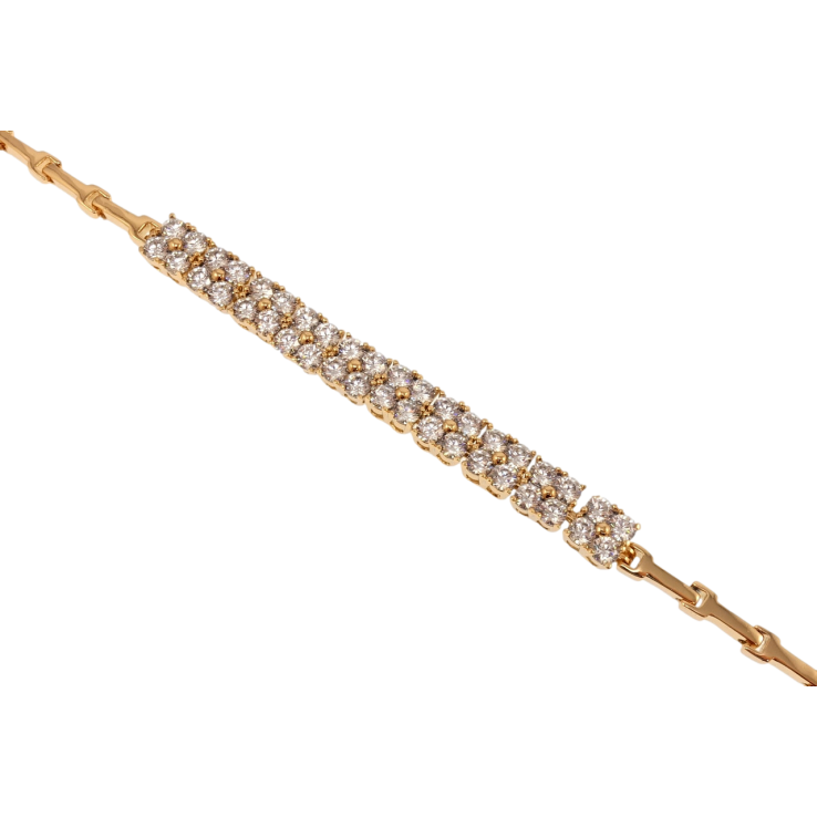 Браслет Xuping Позолота 18K Вставка з цирконію довжина з дод. замком 17,19см х 2-6мм фото №4 Браслет Xuping Позолота 18K Вставка з цирконію довжина з дод. замком 17,19см х 2-6мм фото №4