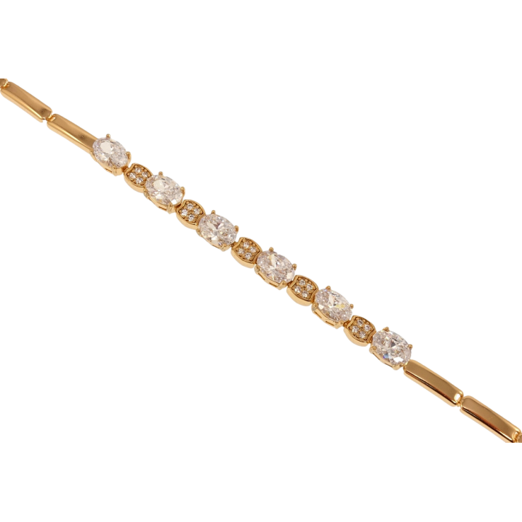 Браслет Xuping Позолота 18K Дорожка фианитов длина 19см х 3мм фото №5