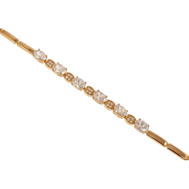 Браслет Xuping Позолота 18K Дорожка фианитов длина 19см х 3мм фото №2