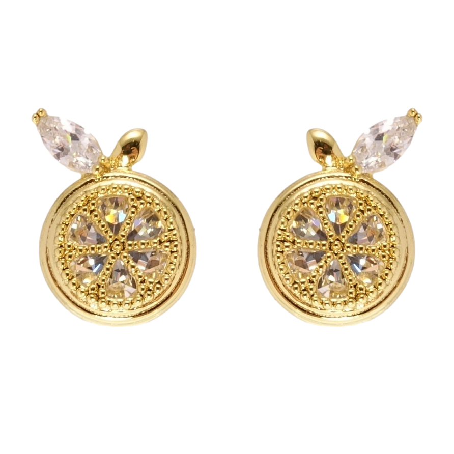 Серьги Xuping QQMM Позолота 14K пусеты Декоративные яблочки фото №1