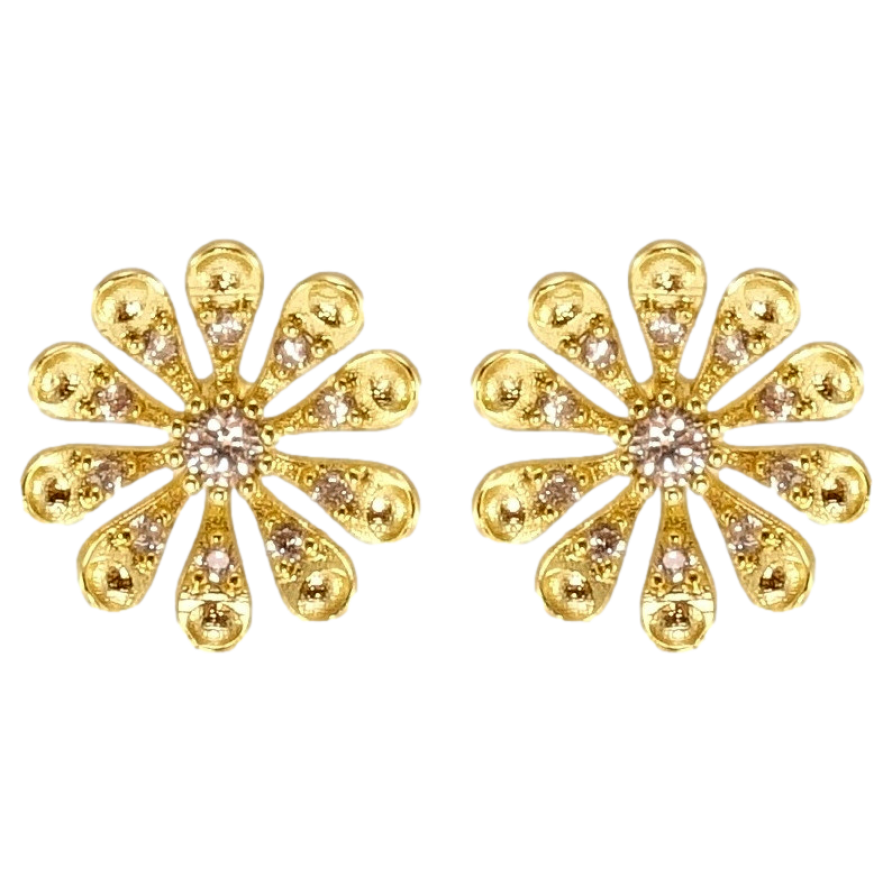 Серьги Xuping QQMM Позолота 14K пусеты Ромашки фото №1