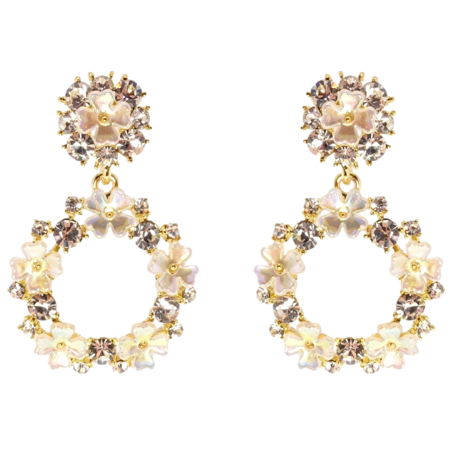 Сережки Xuping QQMM Позолота 14K пусети Вальс квітів фото №1