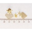 Сережки Xuping QQMM Позолота 14K пусети Зірки з кристальними ромбами фото №2