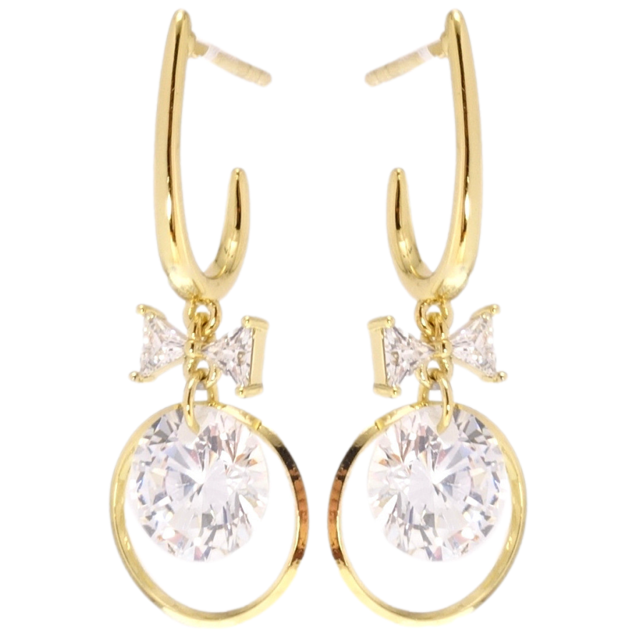 Сережки Xuping QQMM Позолота 14K пусети Загадковість фото №1