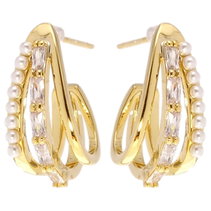 Сережки Xuping QQMM Позолота 14K пусети Містерія фото №7