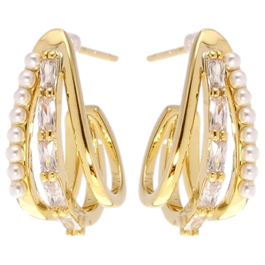 Сережки Xuping QQMM Позолота 14K пусети Містерія фото №1