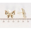 Сережки Xuping QQMM Позолота 14K пусети Метелики з дрібними перлами фото №2