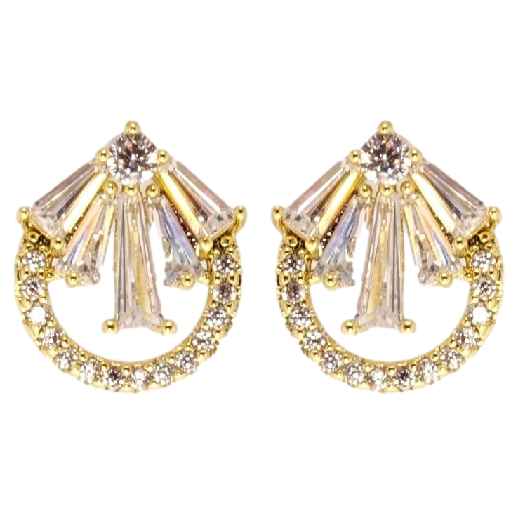 Сережки Xuping QQMM Позолота 14K пусети Іскристість фото №9