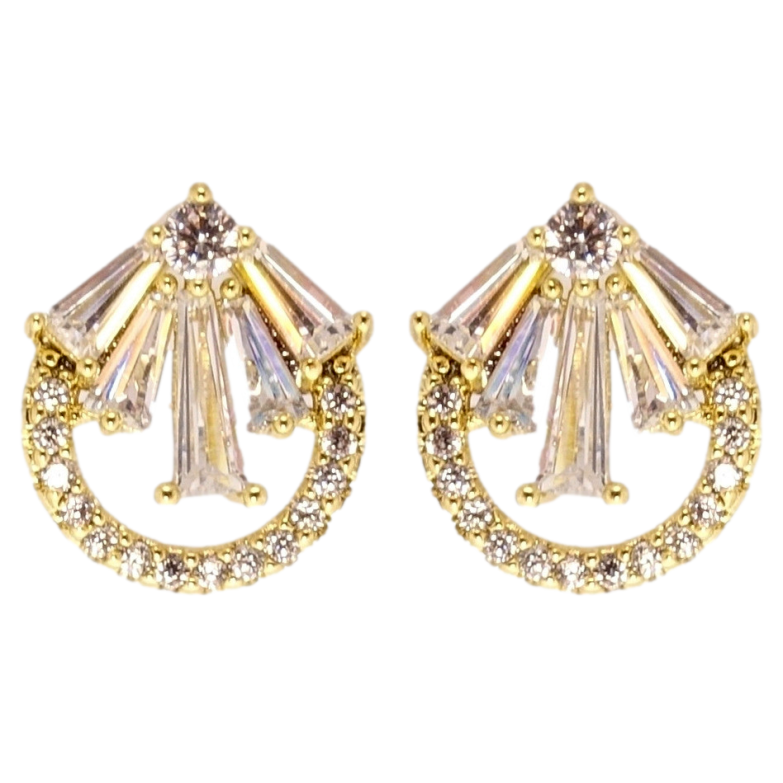 Сережки Xuping QQMM Позолота 14K пусети Іскристість фото №17