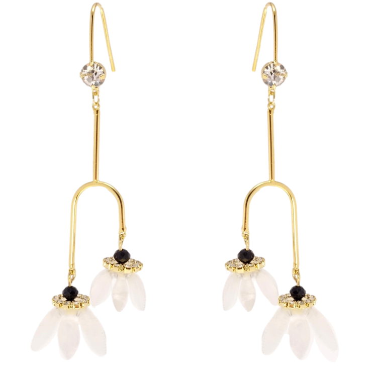 Сережки Xuping QQMM Позолота 14K французький замок Квіточки дзвіночки фото №8