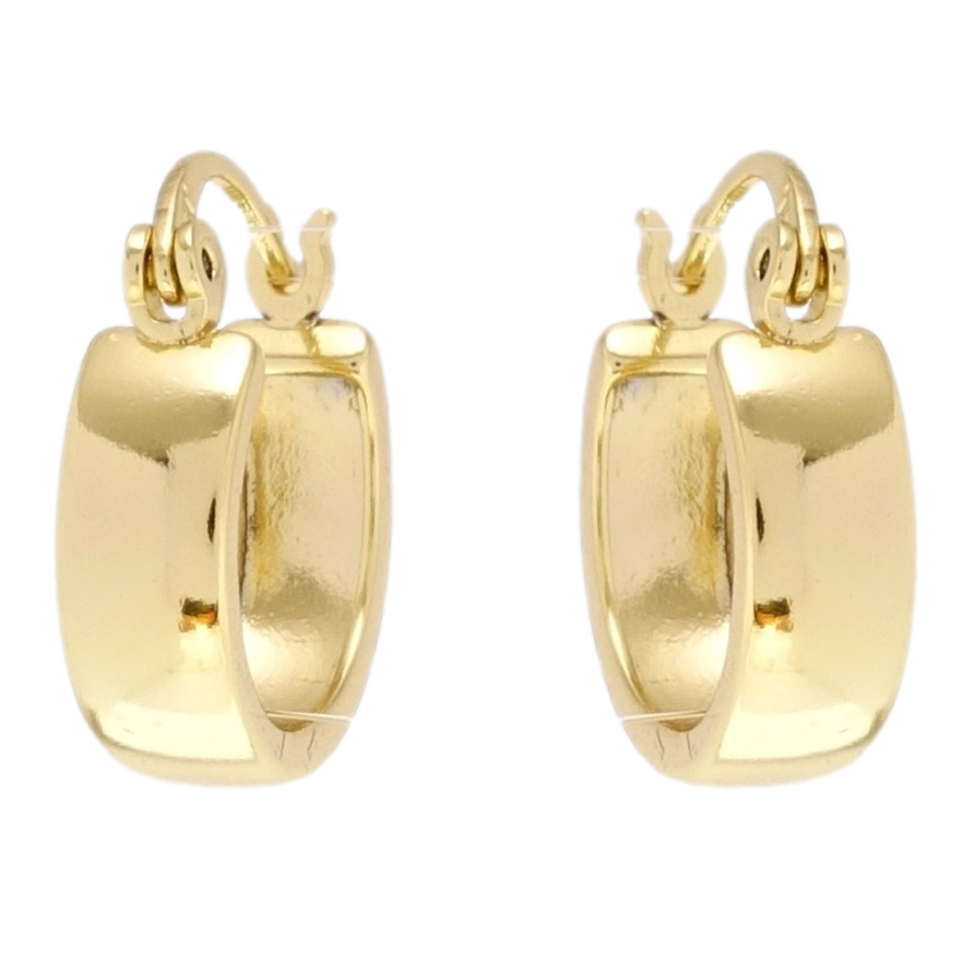 Сережки Xuping QQMM Позолота 14K замок-шпилька колечки класика ø 1,5см фото №1