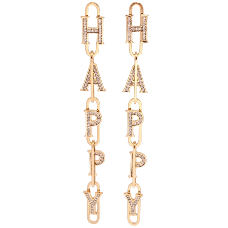 Сережки Xuping QQMM Позолота 18K пусети Happy фото №3