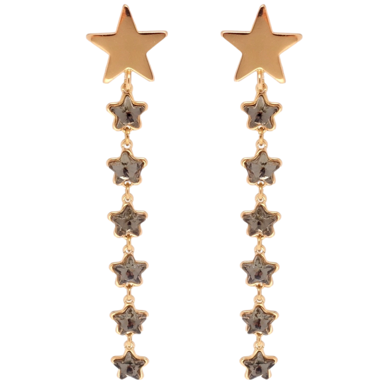 Серьги Xuping QQMM Позолота 18K пусеты Звездный путь фото №2