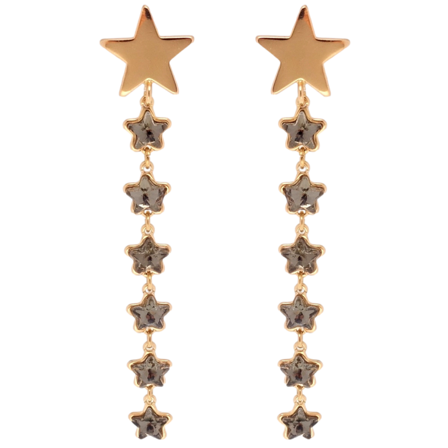 Сережки Xuping QQMM Позолота 18K пусети Зоряний шлях фото №1