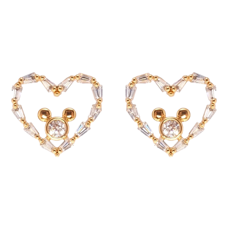 Сережки Xuping QQMM Позолота 18K пусети Кристальні серця фото №19