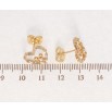 Серьги Xuping QQMM Позолота 18K пусеты Кристальные сердечки фото №2