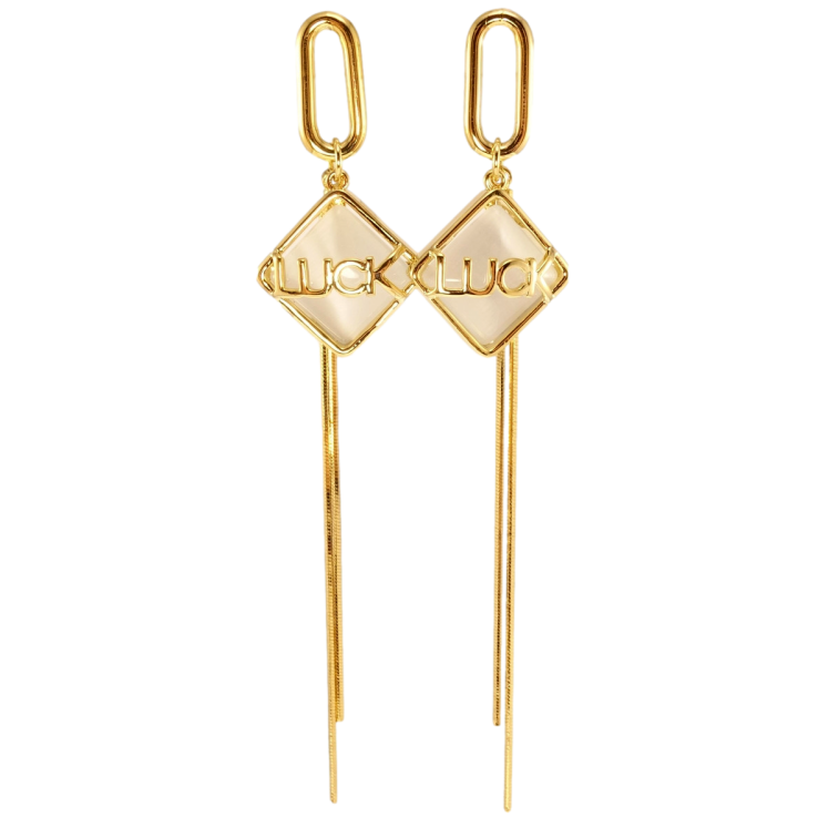 Сережки Xuping QQMM Позолота 14K пусети Luck фото №10