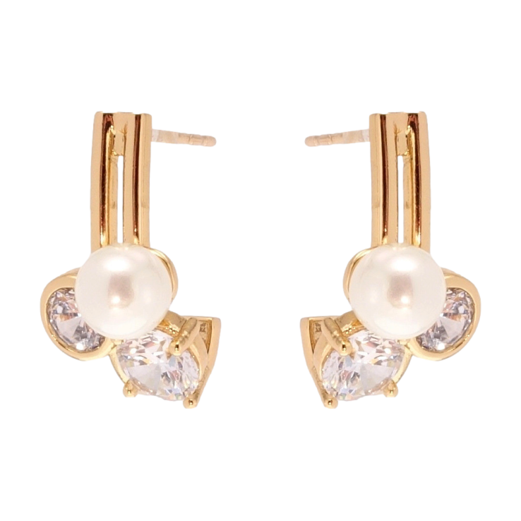 Серьги Xuping Позолота 18K пусеты Абстракция фото №24