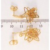 Серьги Xuping Позолота 18K пусеты Звезды с янтарными кристаллами фото №2