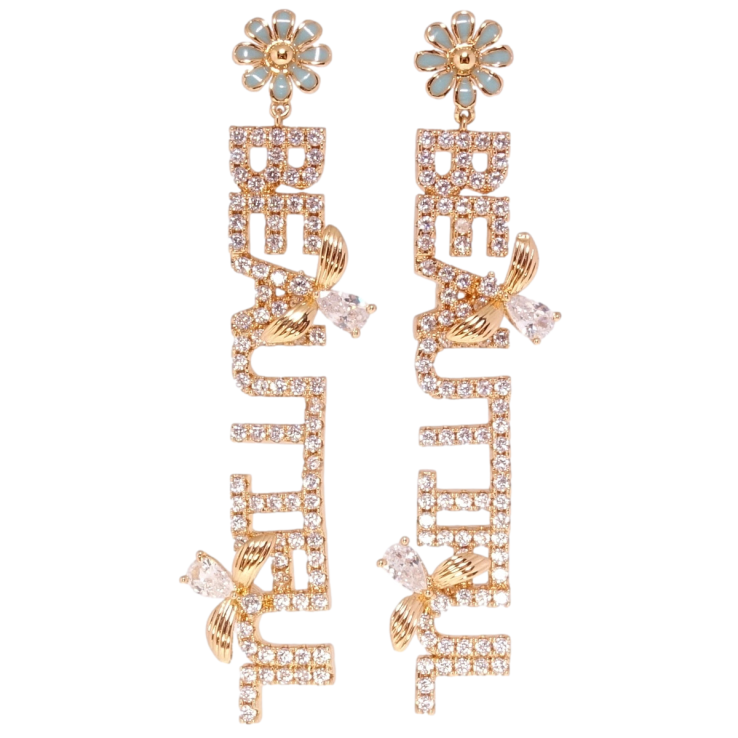 Серьги Xuping Позолота 18K пусеты Beautiful инкрустация цирконием фото №25