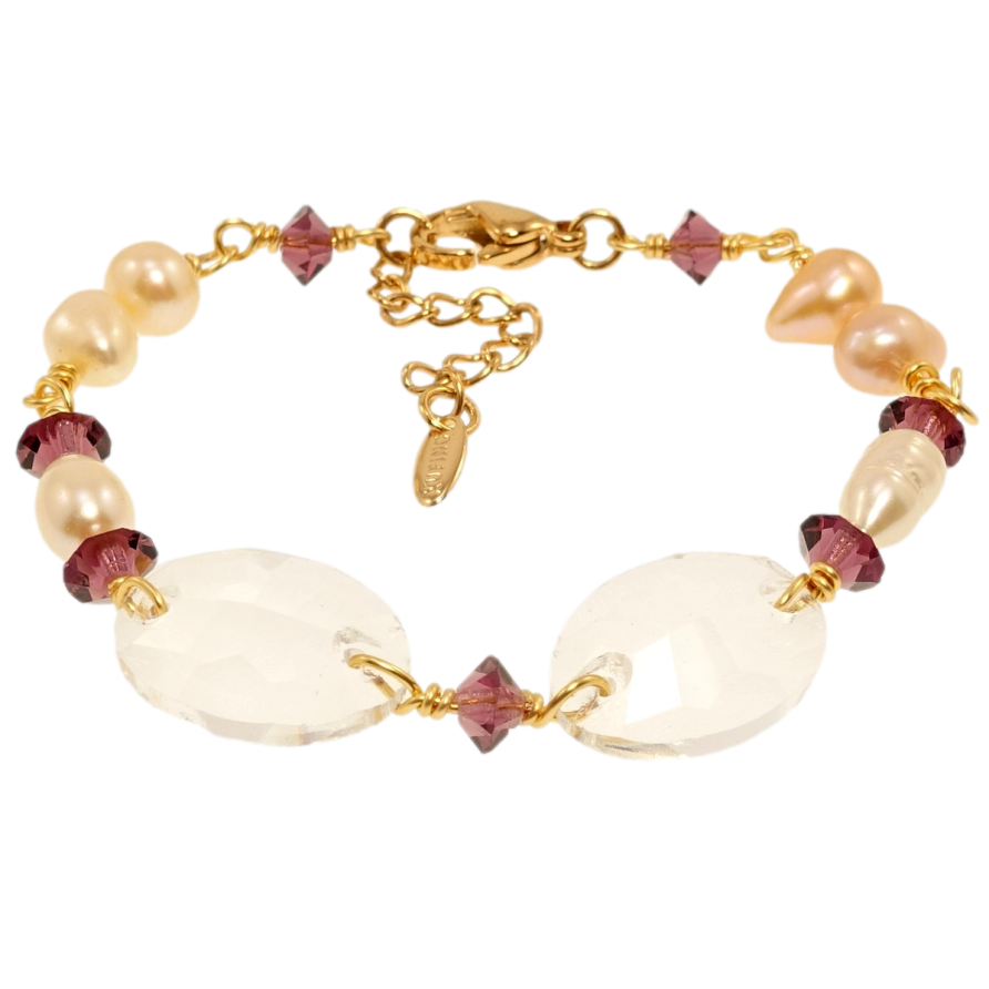 Браслет Xuping Позолота 18K Декоративный браслет из бусин длина с доп.цепочкой 16-19см х 5-11мм фото №1