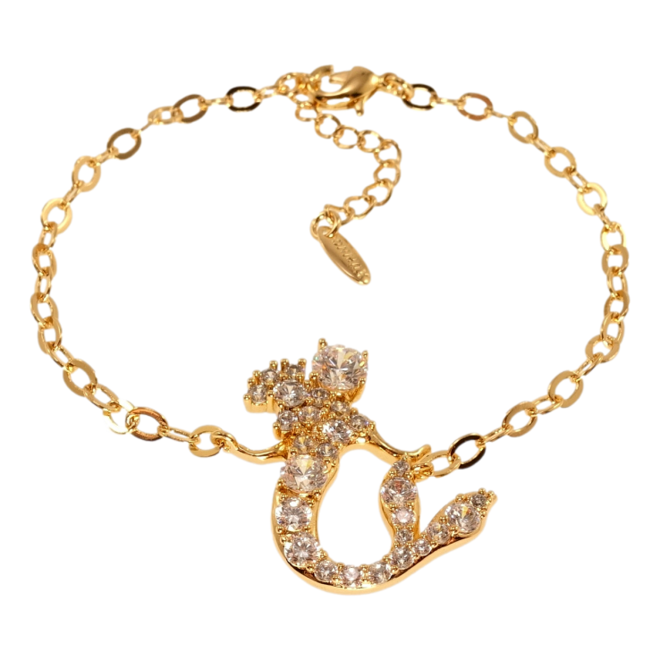 Браслет Xuping Позолота 18K Якорное плетение с вставкой русалка длина с доп.цеп. 16.5-19.5см х 3мм фото №22