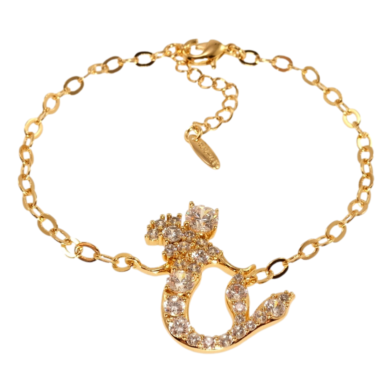 Браслет Xuping Позолота 18K Якорне плетіння із вставкою русалка довжина з дод. ланцюжком 16.5-19.5см х 3мм фото №1