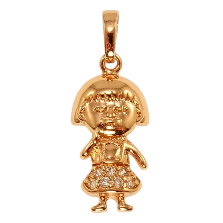 Кулон Xuping Позолота 18K Дівчинка для ланцюжка до 5мм фото №8 Кулон Xuping Позолота 18K Дівчинка для ланцюжка до 5мм фото №8