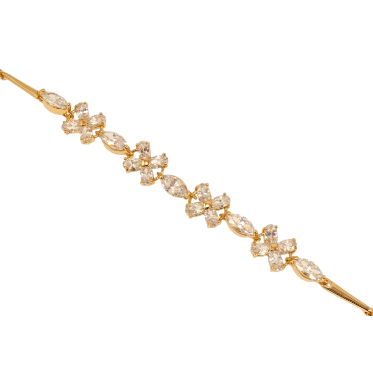 Браслет Xuping Позолота 18K Кристальні квіточки довжина з дод. замком 17.5,20.5см х 3мм фото №15 Браслет Xuping Позолота 18K Кристальні квіточки довжина з дод. замком 17.5,20.5см х 3мм фото №15