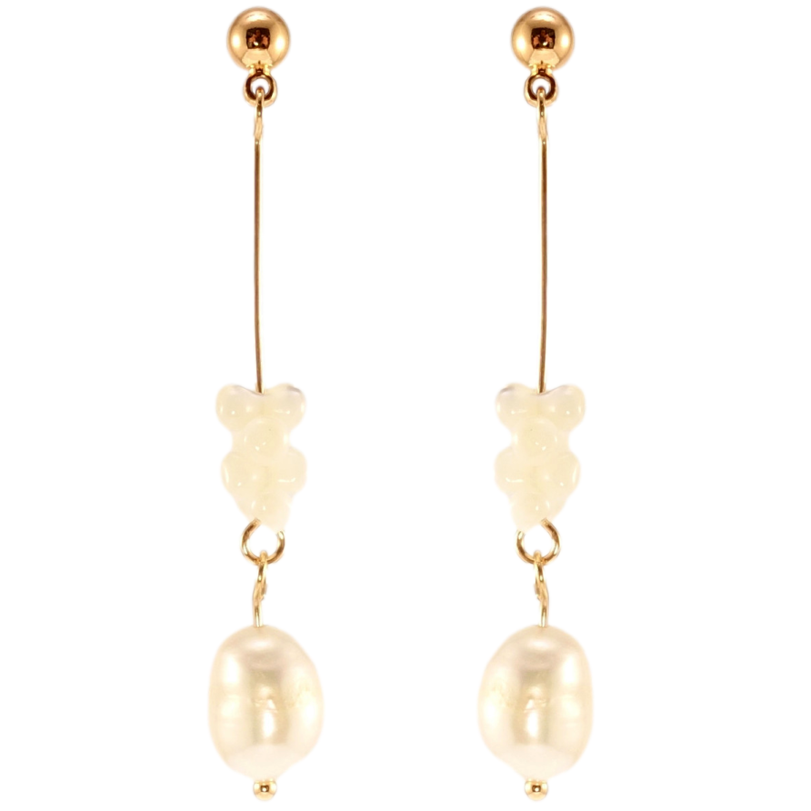 Серьги Xuping QQMM Позолота 18K пусеты Подвески из жемчужных бусин фото №1