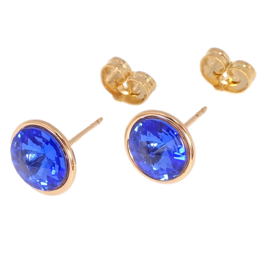 Сережки Xuping колір 18K з кристалами Swarovski пусети Кристал Capri Blue ø 10мм фото №1 Сережки Xuping колір 18K з кристалами Swarovski пусети Кристал Capri Blue ø 10мм фото №1
