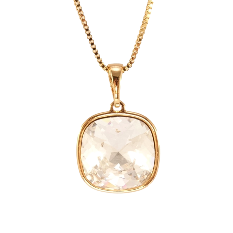 Кулон Xuping колір 18K з кр-ми Swarovski на ланцюжку Кристал Clear 14х14мм довжина 41-46см фото №18