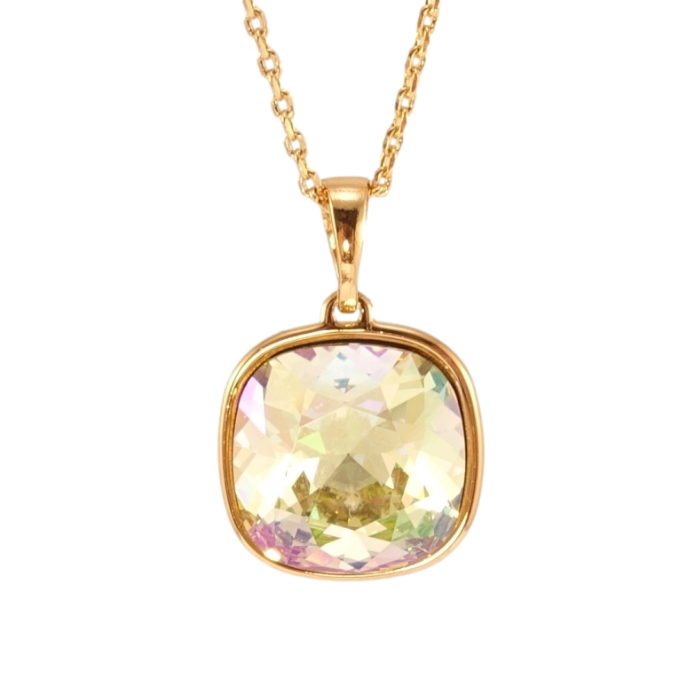 Кулон Xuping цвет 18K с кр-ми Swarovski на цепочке Кристалл Vitrail Light 14х14мм длина 41-46см фото №1