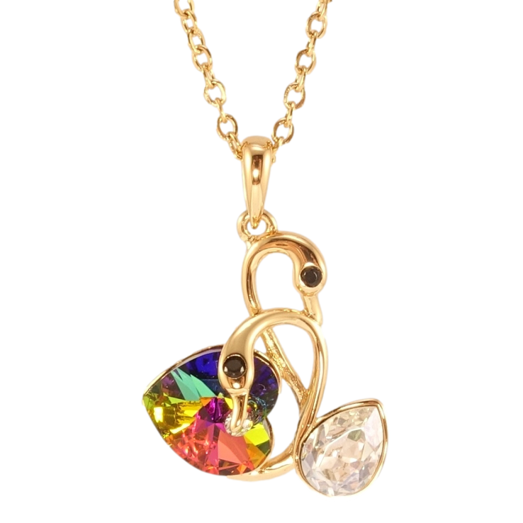 Кулон Xuping колір 18K з кр-ми Swarovski на ланцюжку Лебеді з кристалом Vitrail Medium довжина 40-45см фото №19