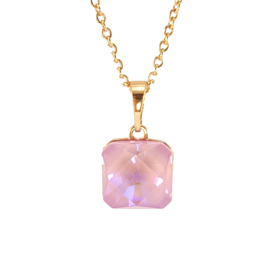Кулон Xuping колір 18K з кр-ми Swarovski на ланцюжку Кристал Lavender Delite 10х10мм довжина 40-45см фото №1 Кулон Xuping колір 18K з кр-ми Swarovski на ланцюжку Кристал Lavender Delite 10х10мм довжина 40-45см фото №1